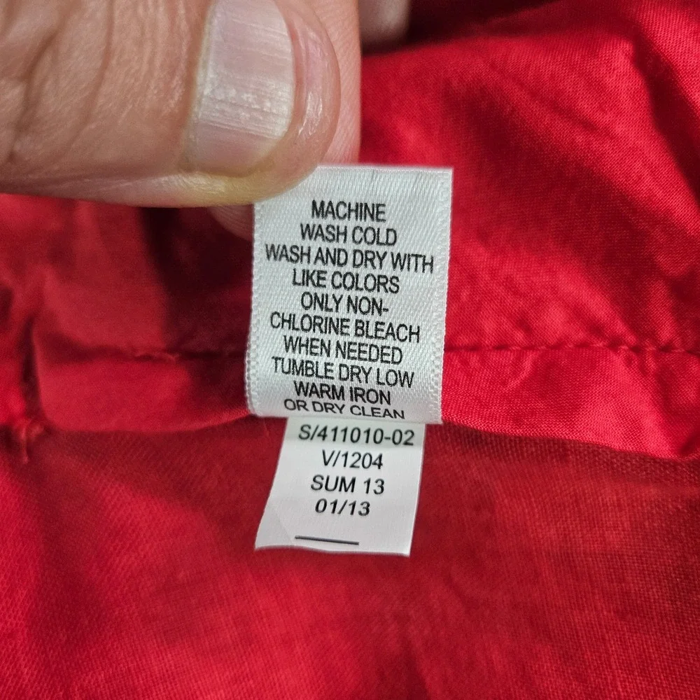 Banana Republic Red 100% Linen Straight Leg Tie Waist Pants Womens 4 High Rise - Picture 5 of 10